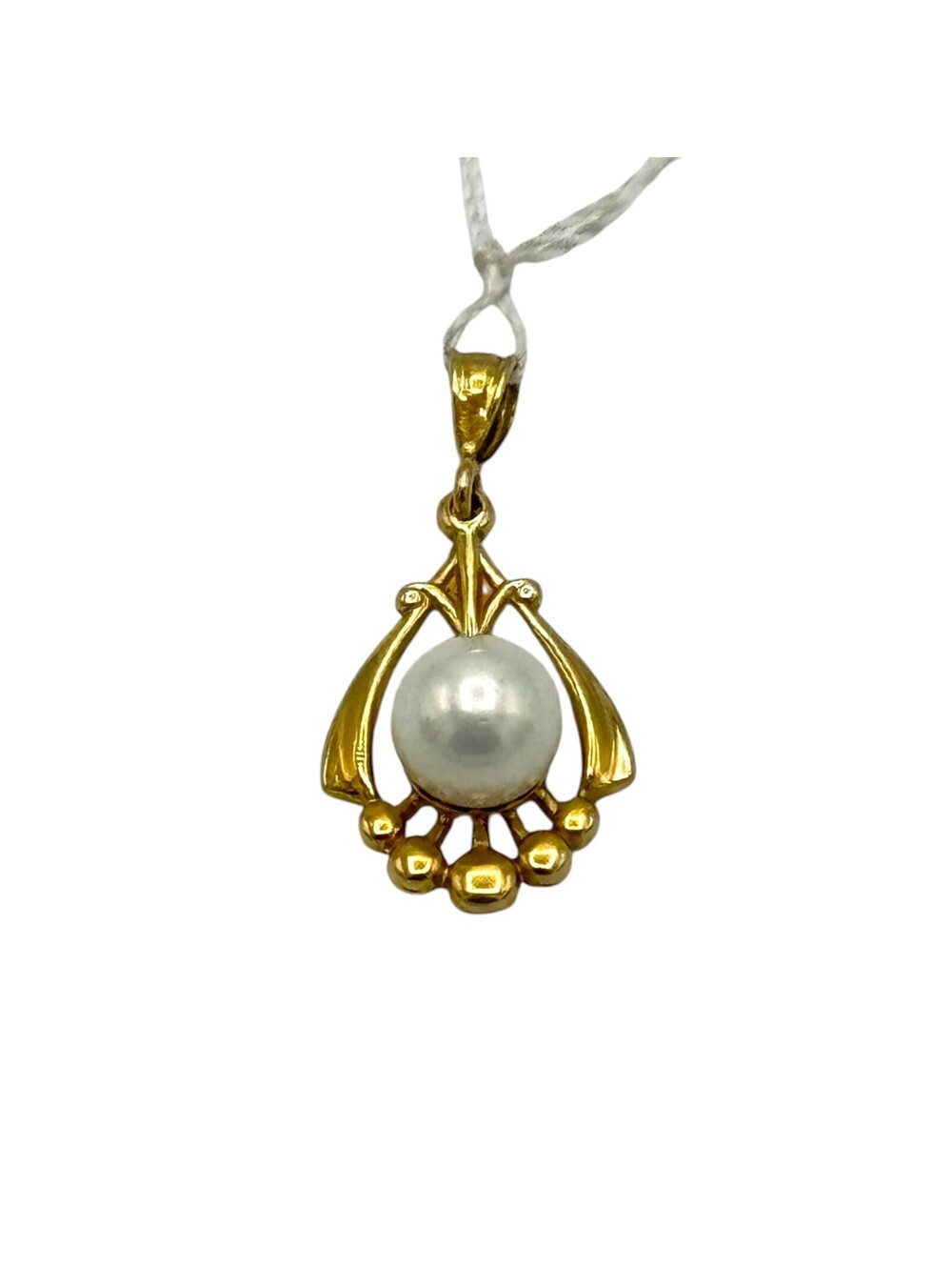 14k Yellow gold and Pearl Pendant
